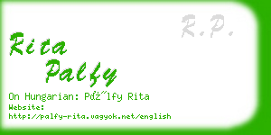 rita palfy business card